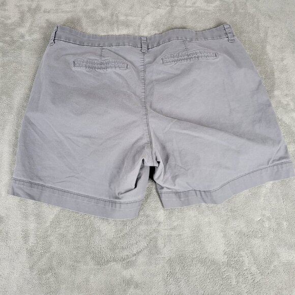 Old Navy Everyday Womens Shorts 16 Mid Rise Gray Zip Fly Comfy GRA57E - Picture 6 of 8